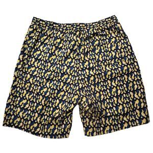 Psycho Bunny "Everett" Blue & Yellow Graphic Print Swim Trunks Size 1XLT NEW